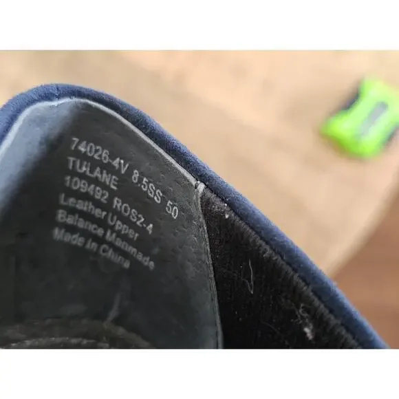 Ros Hommerson Leather Tulane Classic Slip On Shoe Women's Size 8.5 SS Navy - Picture 5 of 10